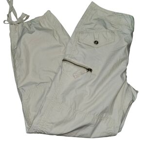 Anthropologie Khaki Ripley Cargo Lightweight Utility Parachute Pants. Sz. 24